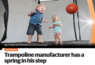 Trampoline manufacturer has a spring in his step