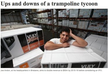 Ups and downs of a trampoline tycoon