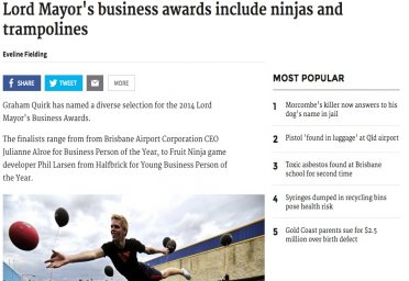 Lord Mayor's business awards include ninjas and trampolines