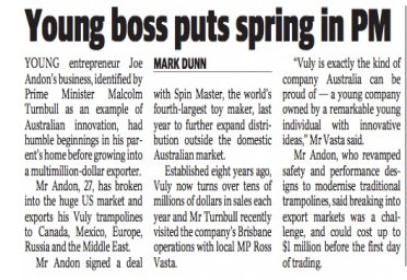 Young boss puts spring in PM