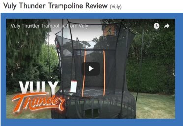 Vuly Thunder Trampoline from Vuly