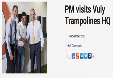 PM visits Vuly Trampolines HQ